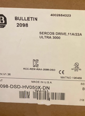 AB罗克韦尔伺服驱动器2098-DSD-HV050X-DN