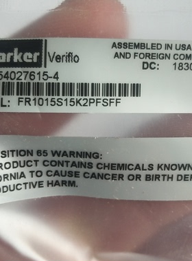 美国Parker派克减压调节器-FR1015S15K2PFSFF  54027615-4