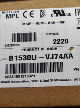 AB罗克韦尔 伺服电机MPL-B1530U-VJ74AA