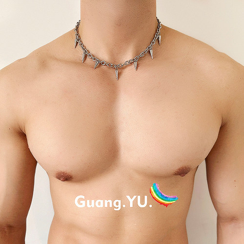GuangYu流苏铆钉小众项链嘻哈风