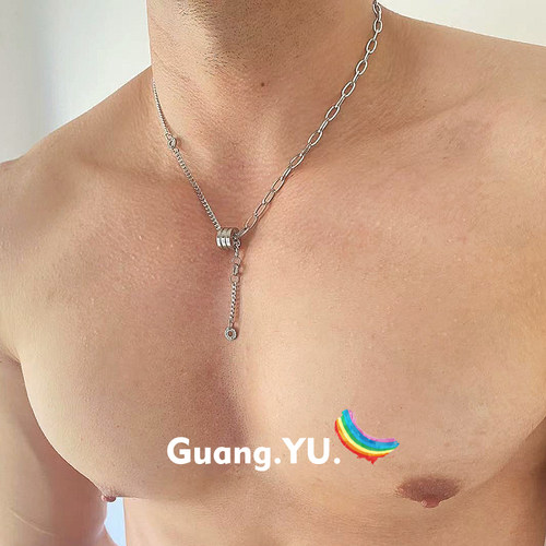GuangYu小蛮腰毛衣链男生项链潮