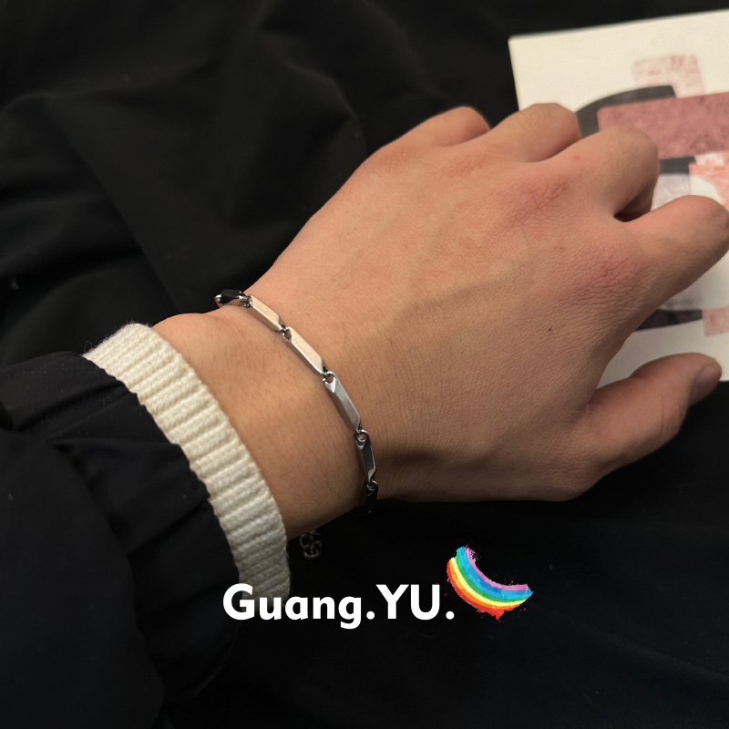 GuangYu菱形手链简约小众冷淡风