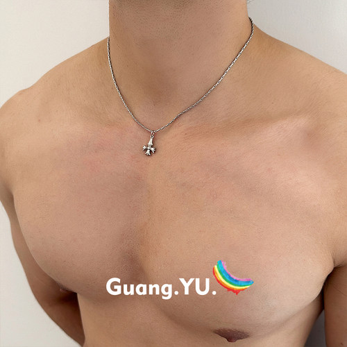 GuangYu复古十字架项链简约美式