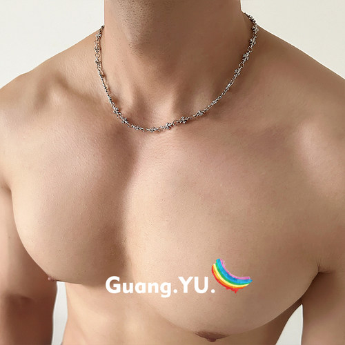 GuangYu美式复古十字架项链潮牌