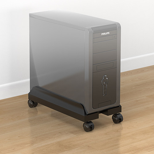 电脑主机托架可移动可调节带刹