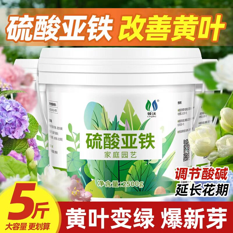 硫酸亚铁花卉专用绿植花用酸性肥料官方栀子花茶花茉莉花肥水溶肥