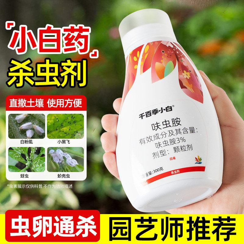 呋虫胺小白药杀虫剂家庭花卉多肉韭蛆黑痣病药肥花药小黑飞虫通用