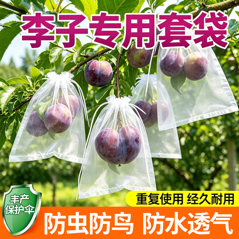 李子专用套袋保护罩防虫防鸟袋水果通用透光透气尼龙网袋经久耐用