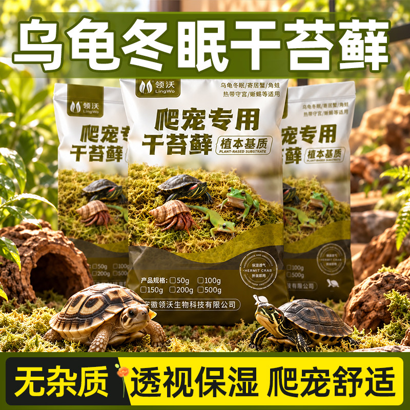 干苔藓乌龟冬眠专用青苔爬宠垫材天然保湿保温造景铺面苔藓微景观