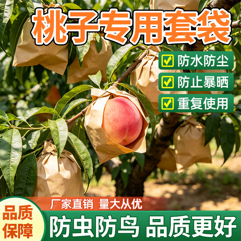 桃子专用套袋水果套袋保护袋防鸟防虫袋黄桃批发枇杷芒果通用纸袋