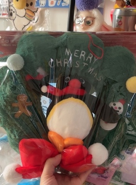 全新马克图布Pingu圣诞花环毛绒公仔挂件家居装饰摆件