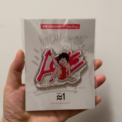 全新初茶联名Betty Boop贝蒂亚克力冰箱贴磁吸贴可爱卡通动漫周边