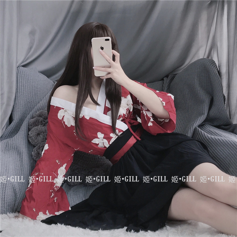 姬Gill：日式性感汉服蕾丝和服私房裙睡袍内衣浴袍女夏季薄款睡衣