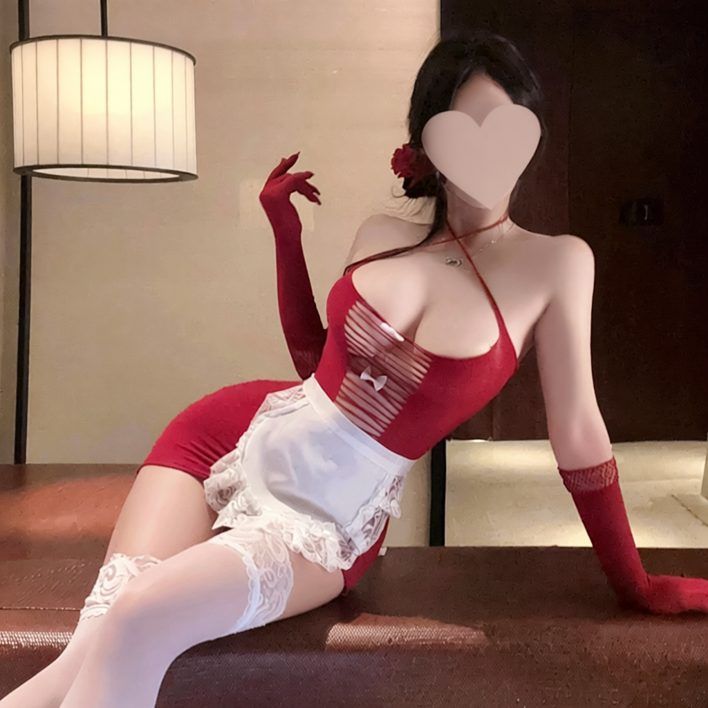 姬GILL内衣可撕露胸女仆网衣制服套装透视调情诱惑长筒黑丝酒吧女