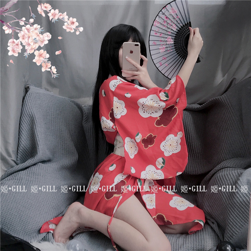日系可爱风性感和服睡衣