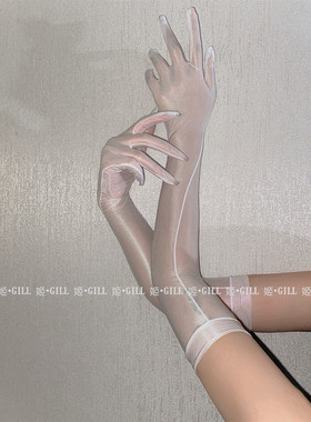 姬GILL高密马油亮光手丝袜女性