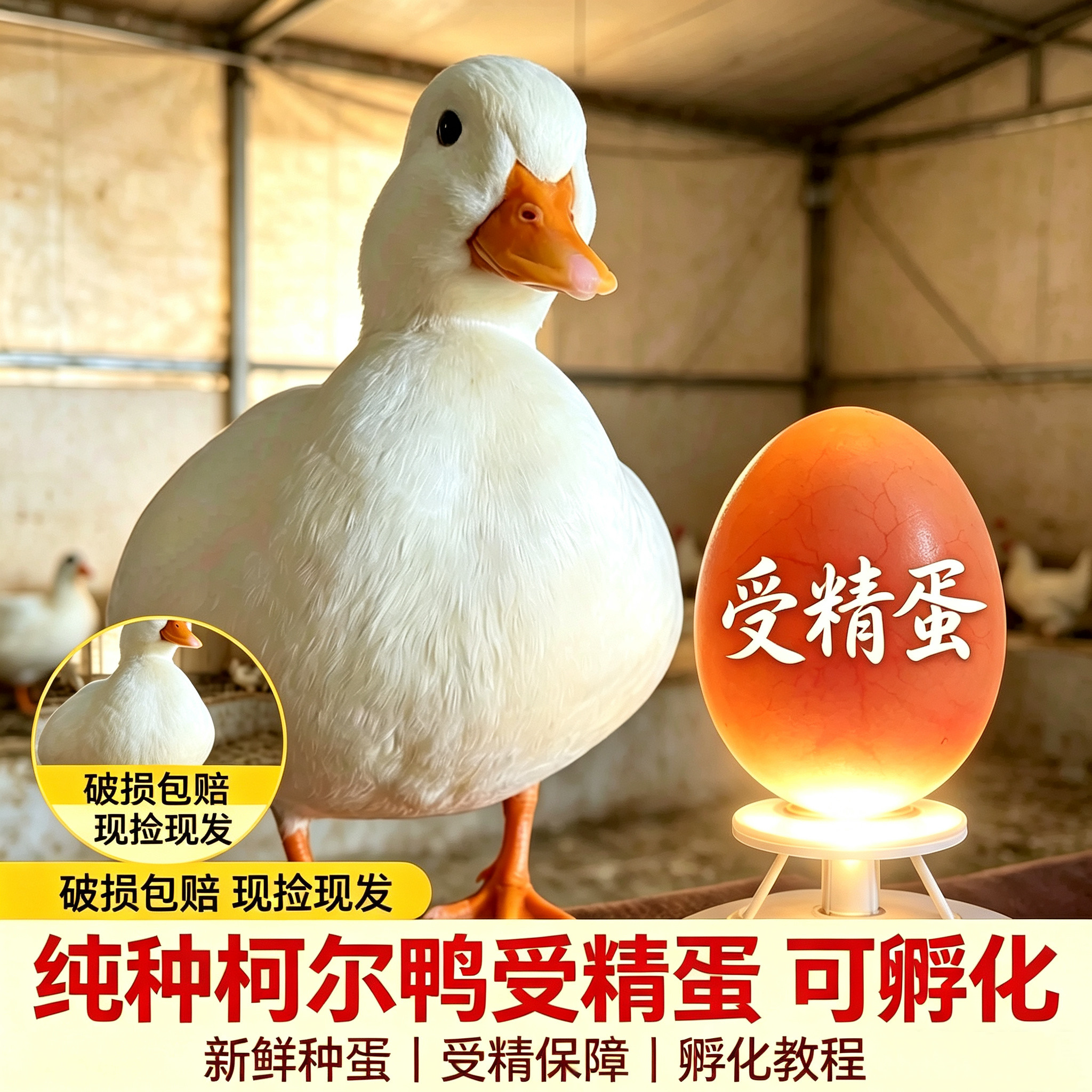 柯尔鸭S级种蛋包受精率长不大