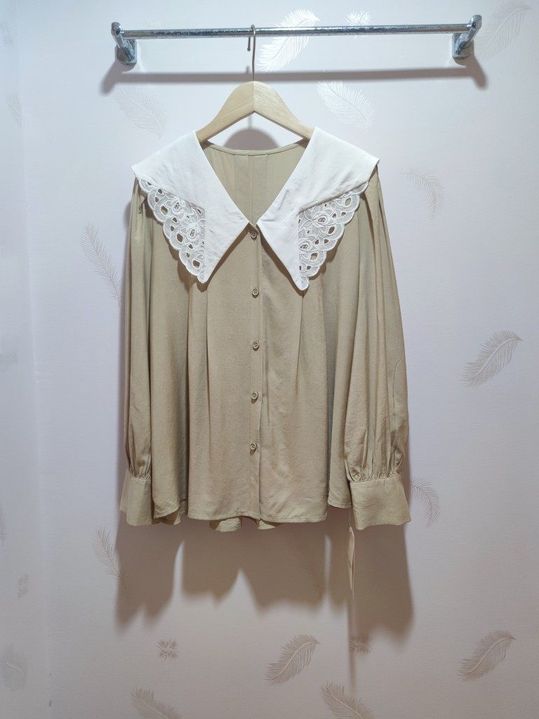 春秋撞色刺绣大翻领宽松衬衫女,个性定制/设计服务/DIY,连衣裙加工定制,淘宝优惠券,粉丝福利购,淘宝优惠卷