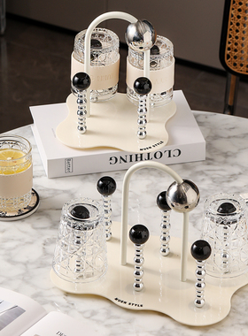 漫时光杯子收纳置物架家用倒挂水杯架子沥水架餐桌台面茶杯收纳架