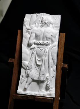 柏拉图真柱浮雕摆件香薰石膏雕塑高级感桌面酒柜居家装饰创意礼物