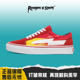 情侣款 storm闪电鞋 学生休闲板鞋 火焰红帆布鞋 复仇风暴revenge