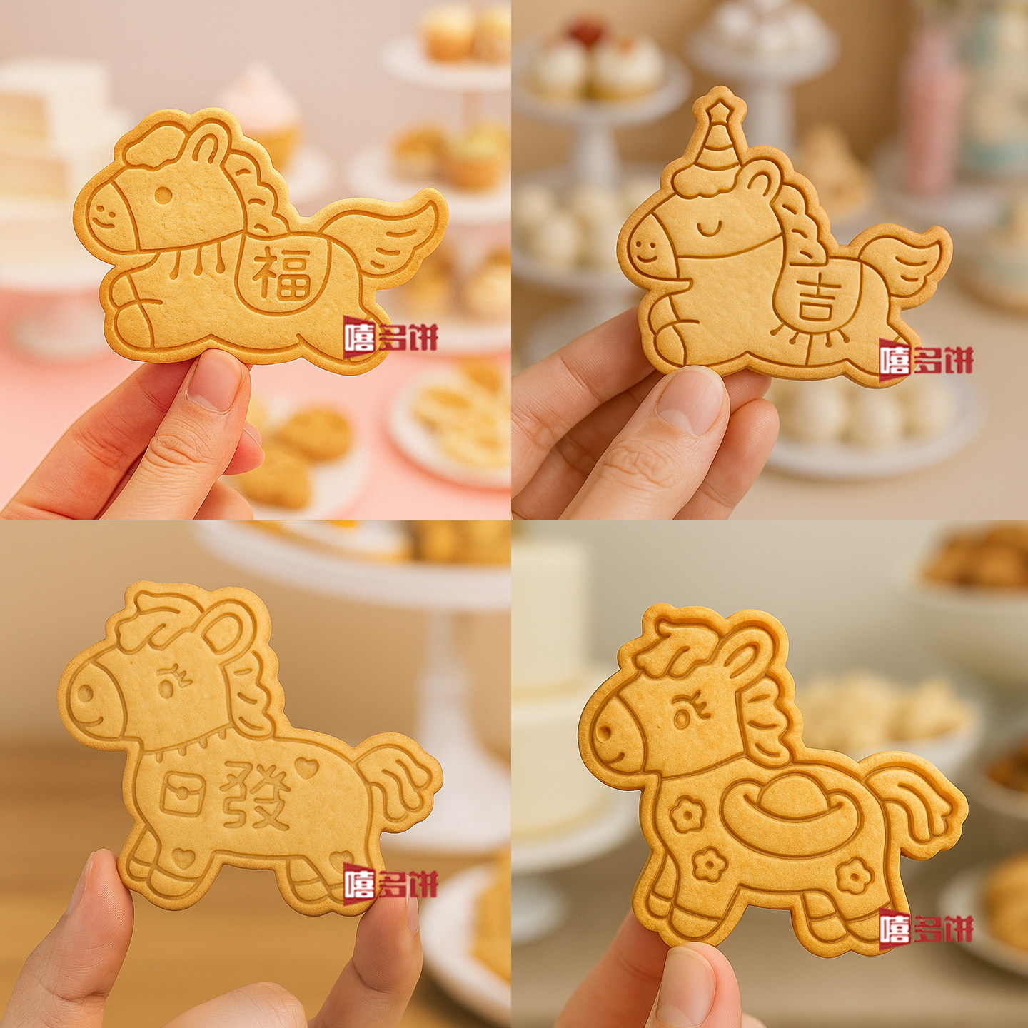 2026年卡通马年祝福语饼干模具春节新年小马驹黄油曲奇3d烘焙工具,厨房/烹饪用具,烘焙模具,淘宝优惠券,粉丝福利购,淘宝优惠卷
