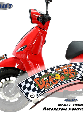 适用于裂变小肥鹅 本田NWF150 today50改装个性挡泥板风刀装饰牌