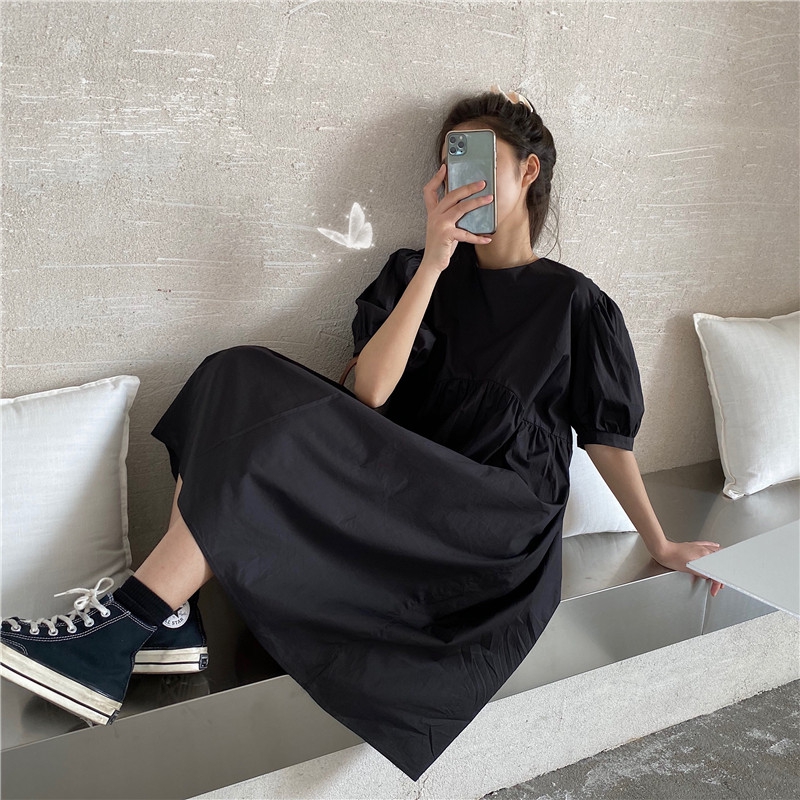 Real price new slim age reducing long and short girlfriends' little black dress