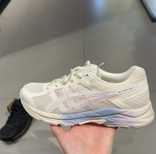 亚瑟士女鞋缓冲跑鞋GEL-CONTEND 4马卡龙色运动鞋T8D9Q-106