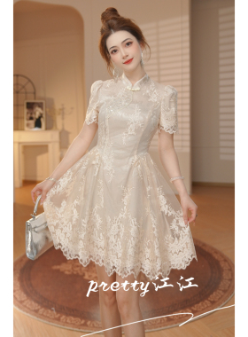 Pretty小众设计师品牌江江定制 时尚名媛赫本风连衣裙45432/45530