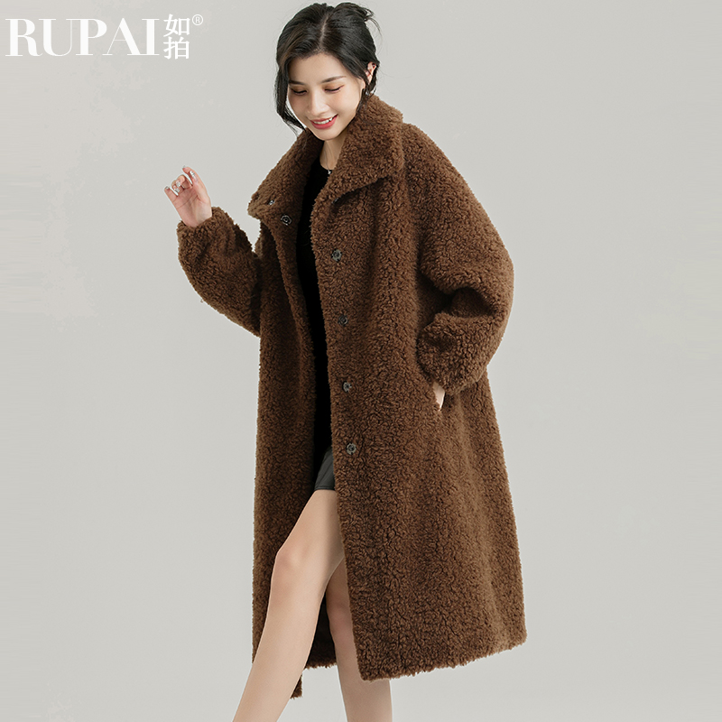 海宁长款羊剪绒皮草如拍包邮韩版