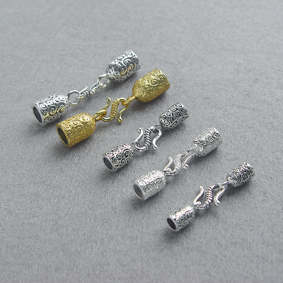 套头手绳DIY扣祥云图案藏银合金