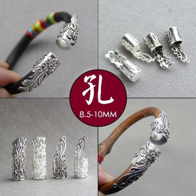 雕花管套藏银锌合金套扣复古藤镯