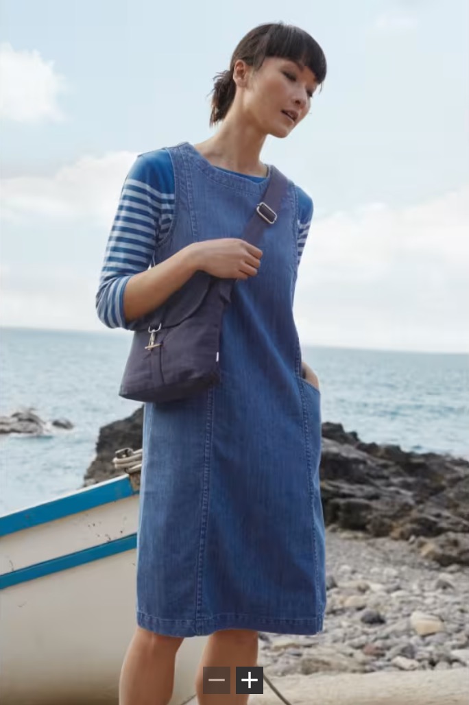 休闲百搭宽松牛仔背心裙连衣裙