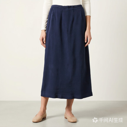 欧美重磅OL通勤双层桑蚕丝真丝复古做旧半身裙 外贸原单女大码夏