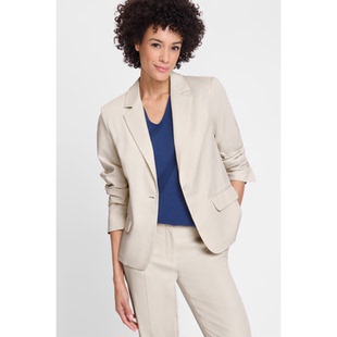 出欧美轻奢精工高品质莫代尔混纺一粒扣职业通勤OL西装 春秋 外套