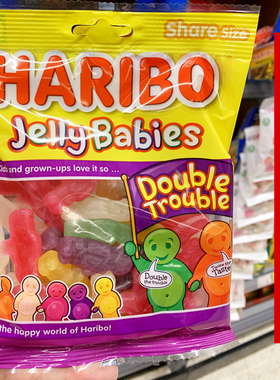 现货立发英国Jelly Babies哈瑞宝小熊手拉手双倍多果汁橡皮软糖果