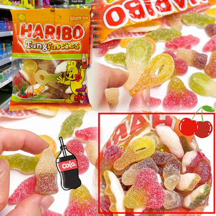 现货德国Haribo哈瑞宝李灿烈酸粉糖果可乐味樱桃鳄鱼酸爽甜糖EXO