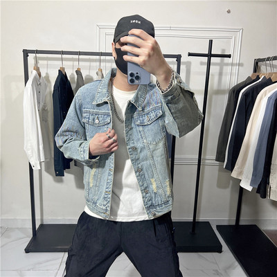 牛仔外套男休闲潮流修身帅气褂子