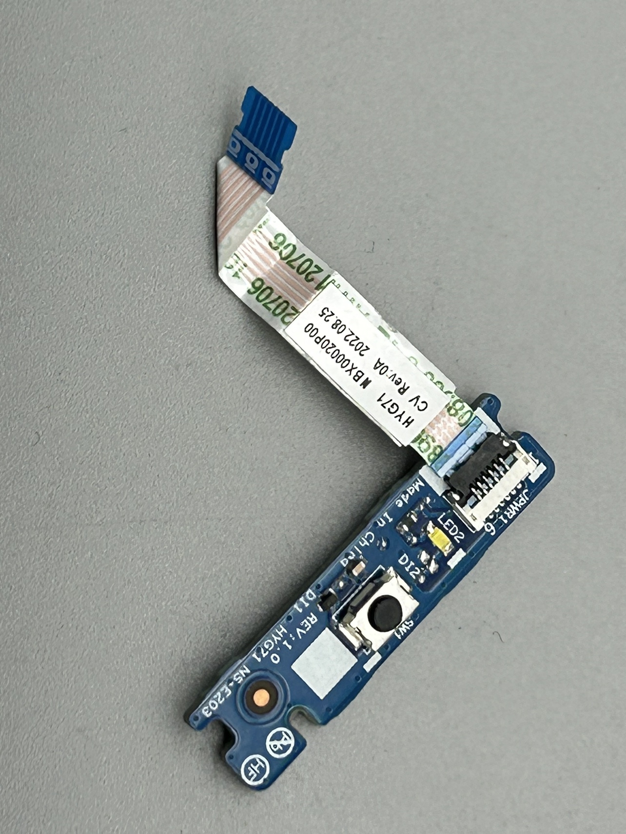 用于联想 Yoga 7 16IAP7 电源按钮板带电缆 NS-E203 5C50S25372