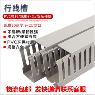 正利线槽【包邮送货上门】H80明装阻燃塑料配电柜控制箱电缆卡线