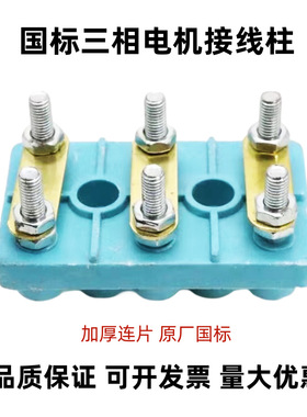 Y80电机接线柱132国标加厚线板160铁头白色接线端子200蓝色接线板