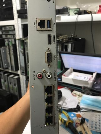 二手264海康威视7804N-E1/4P网络4路POE硬盘录像机主板DS-80190