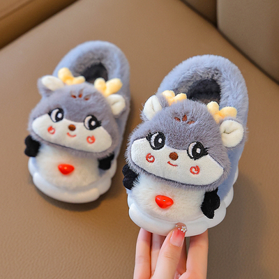 儿童棉拖鞋包跟男童2025新款秋冬季女童居家室内防滑宝宝可爱棉鞋