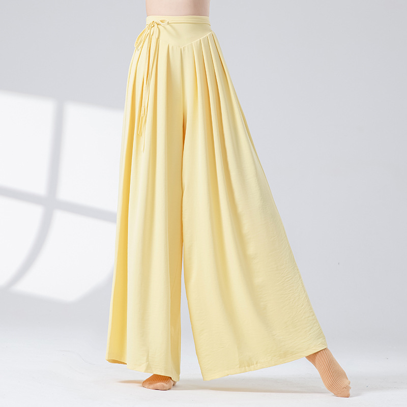 新慵懒禅意风日常高腰裤垂感现代舞宽松中国舞练功瑜伽舞蹈阔腿裤