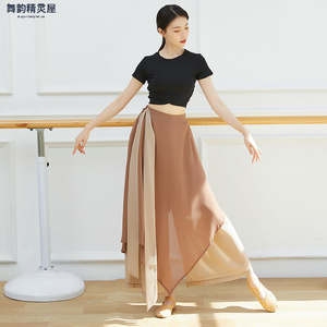 舞蹈裤子古典舞女成人飘逸雪纺裙裤中国舞演出服装教师练功阔腿裤