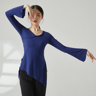 新款喇叭袖舞蹈服女成人古典舞练功服宽松民族舞形体上衣广场舞服