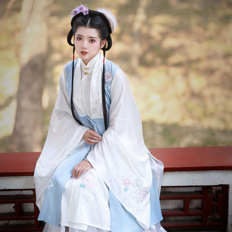 绰【衣品汉】高端原创正品汉服女长比甲明制立领重工绣花齐腰裙