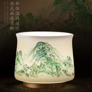 富春山居徐建勇原创羊脂玉茶壶陶瓷茶具套组茶杯套装高档礼盒送礼