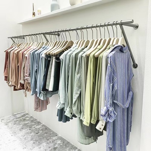 服装店不锈钢简约展示架